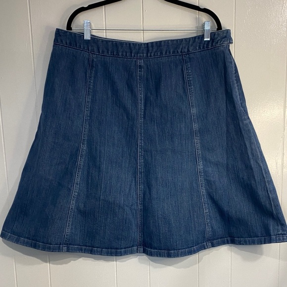 L.L. Bean Dresses & Skirts - L.L.Bean Denim Skirt | A-Line Classic Fit Blue Jean Side Zip | Size 18